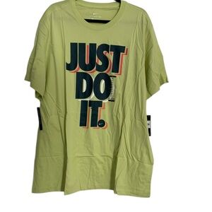 Nike Men’s Sportswear Lime Green Just Do It T-Shirt SZ XXL